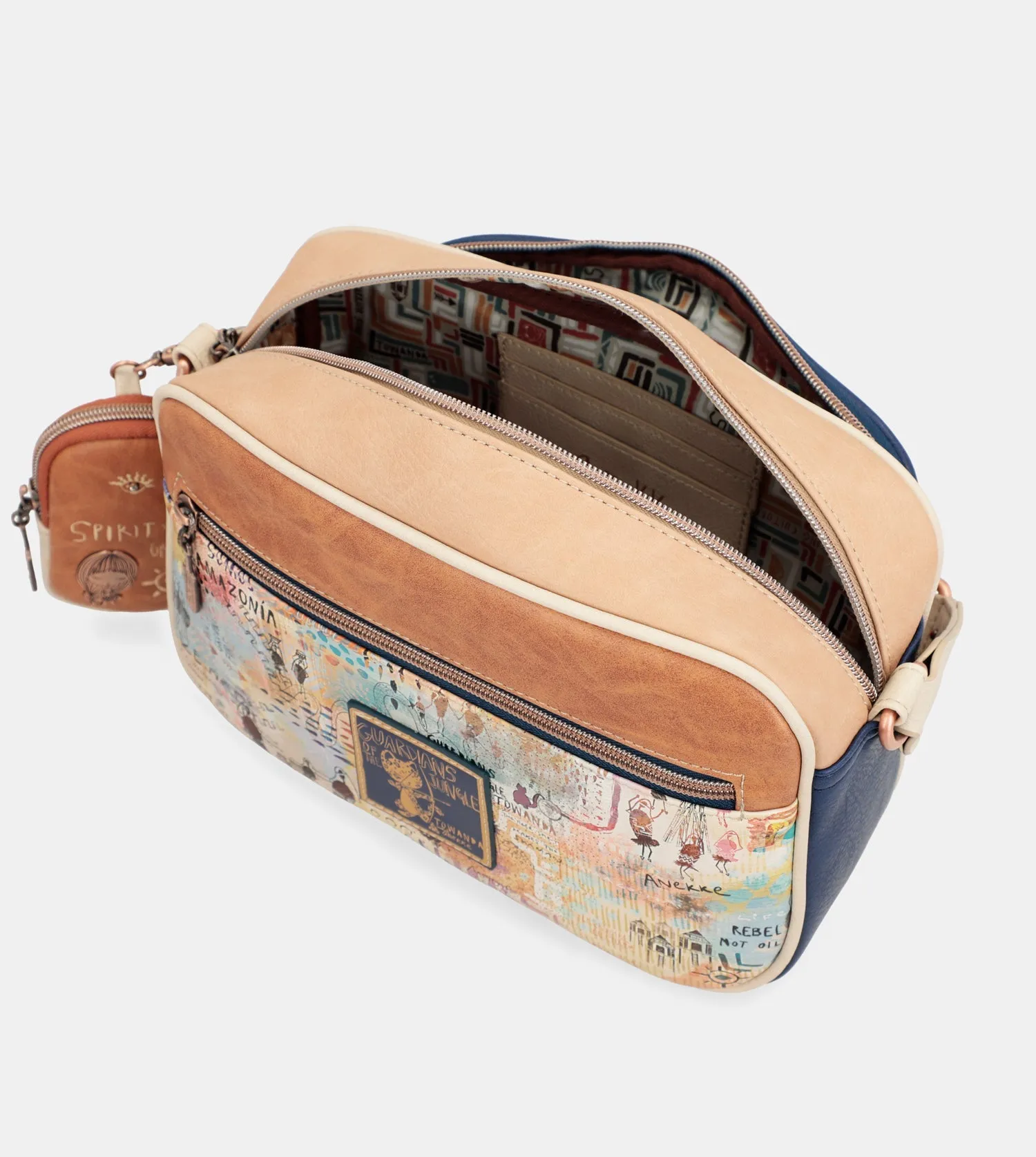 Tribe navy blue crossbody bag