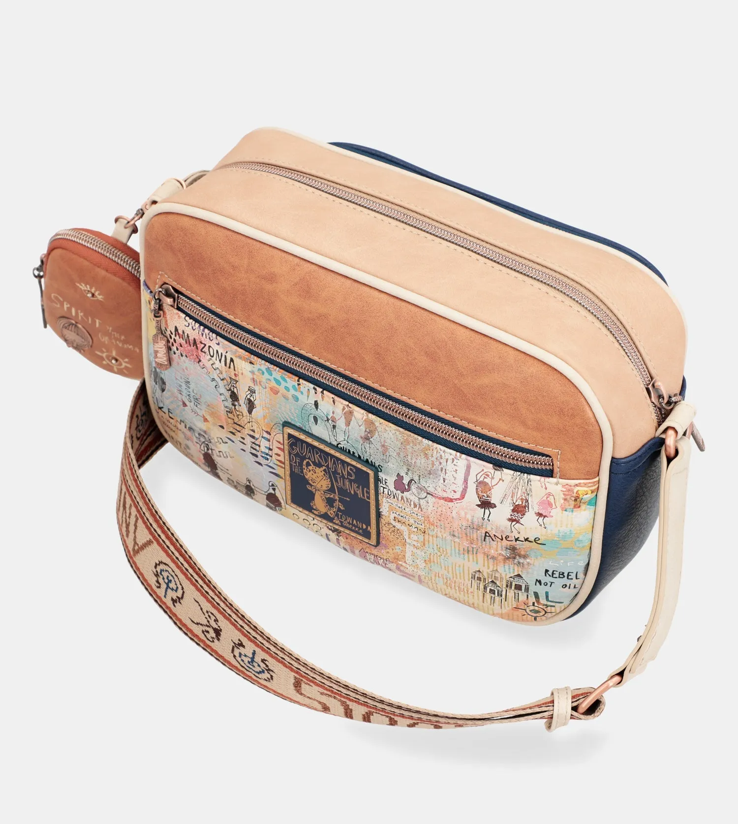 Tribe navy blue crossbody bag