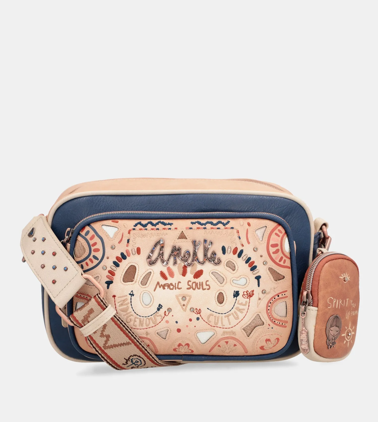 Tribe navy blue crossbody bag