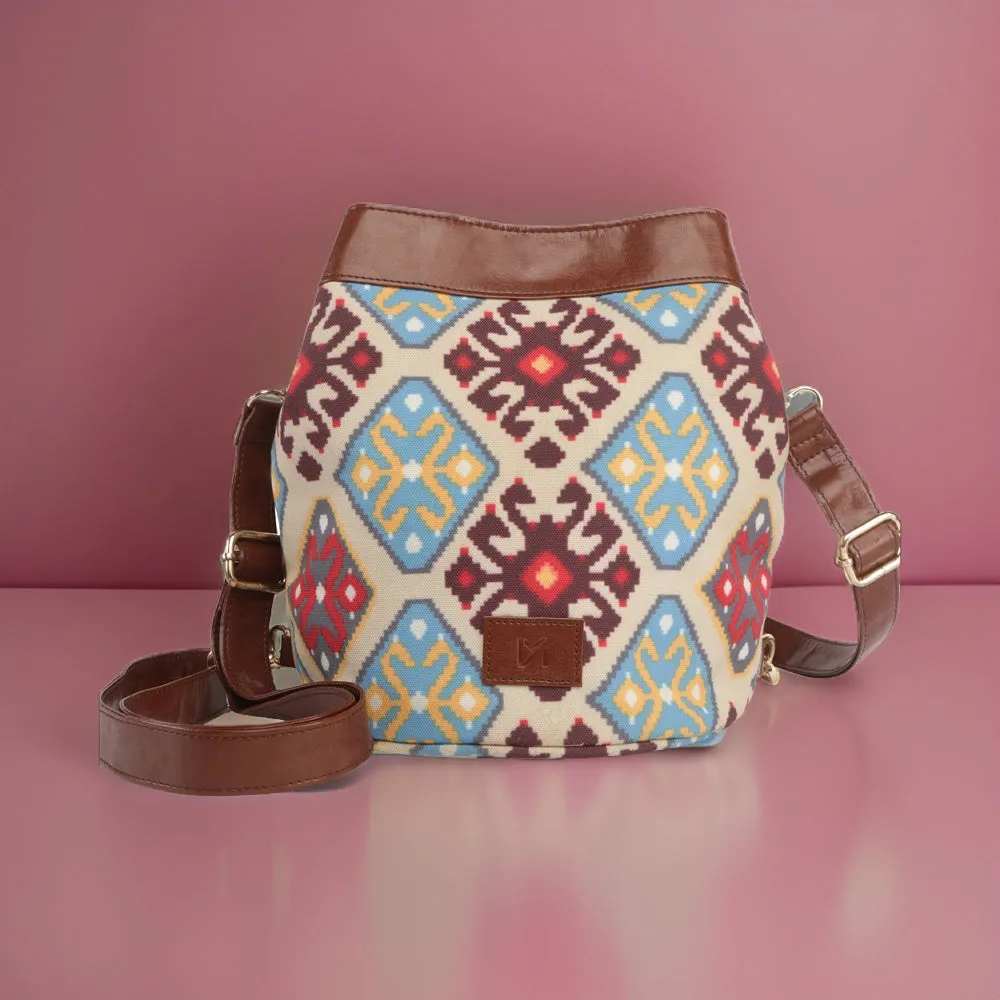 Versatile Blue Yellow Shoulder Bag Perfect For Women & Girls