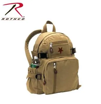 Vintage Style Canvas Compact Backpack