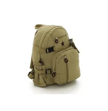 Vintage Style Canvas Compact Backpack