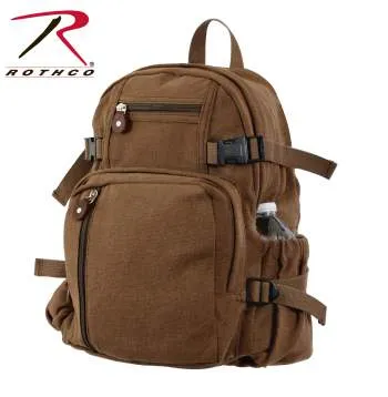 Vintage Style Canvas Compact Backpack
