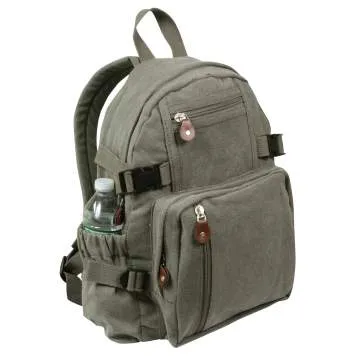 Vintage Style Canvas Compact Backpack