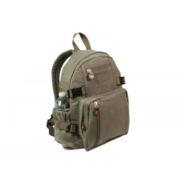 Vintage Style Canvas Compact Backpack