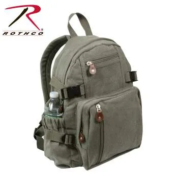 Vintage Style Canvas Compact Backpack
