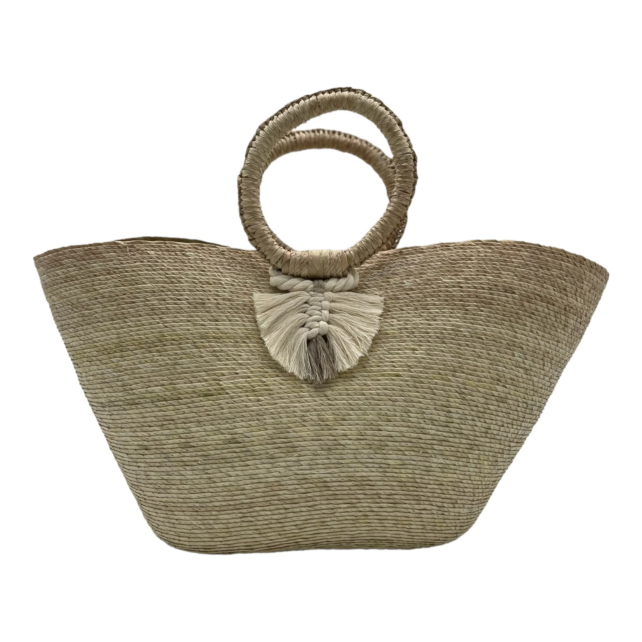 Woven Palm Beach Tote