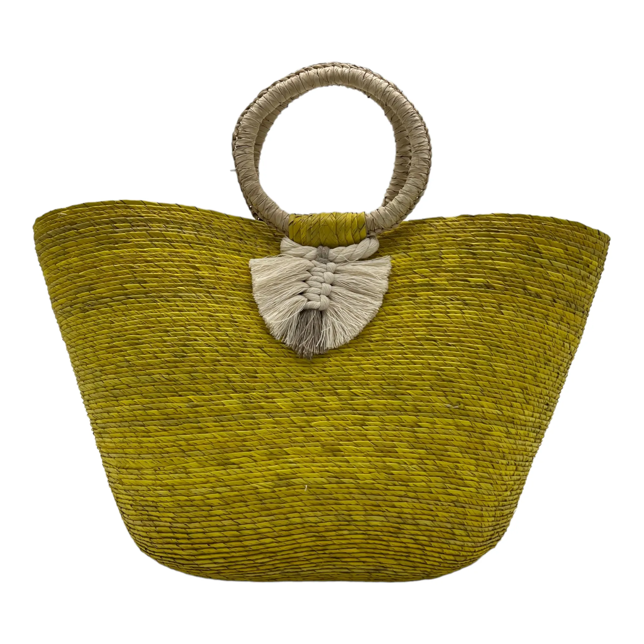 Woven Palm Beach Tote