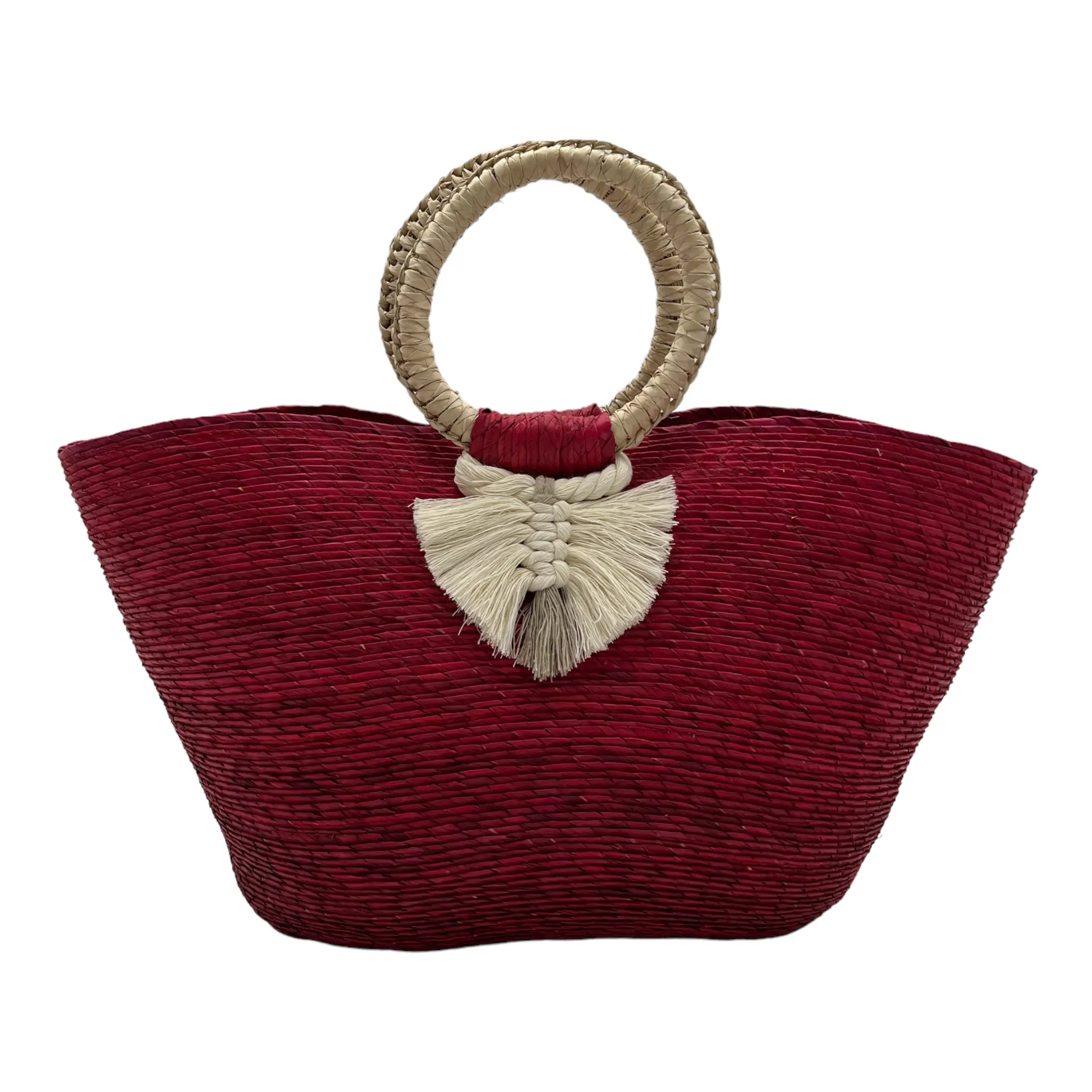 Woven Palm Beach Tote