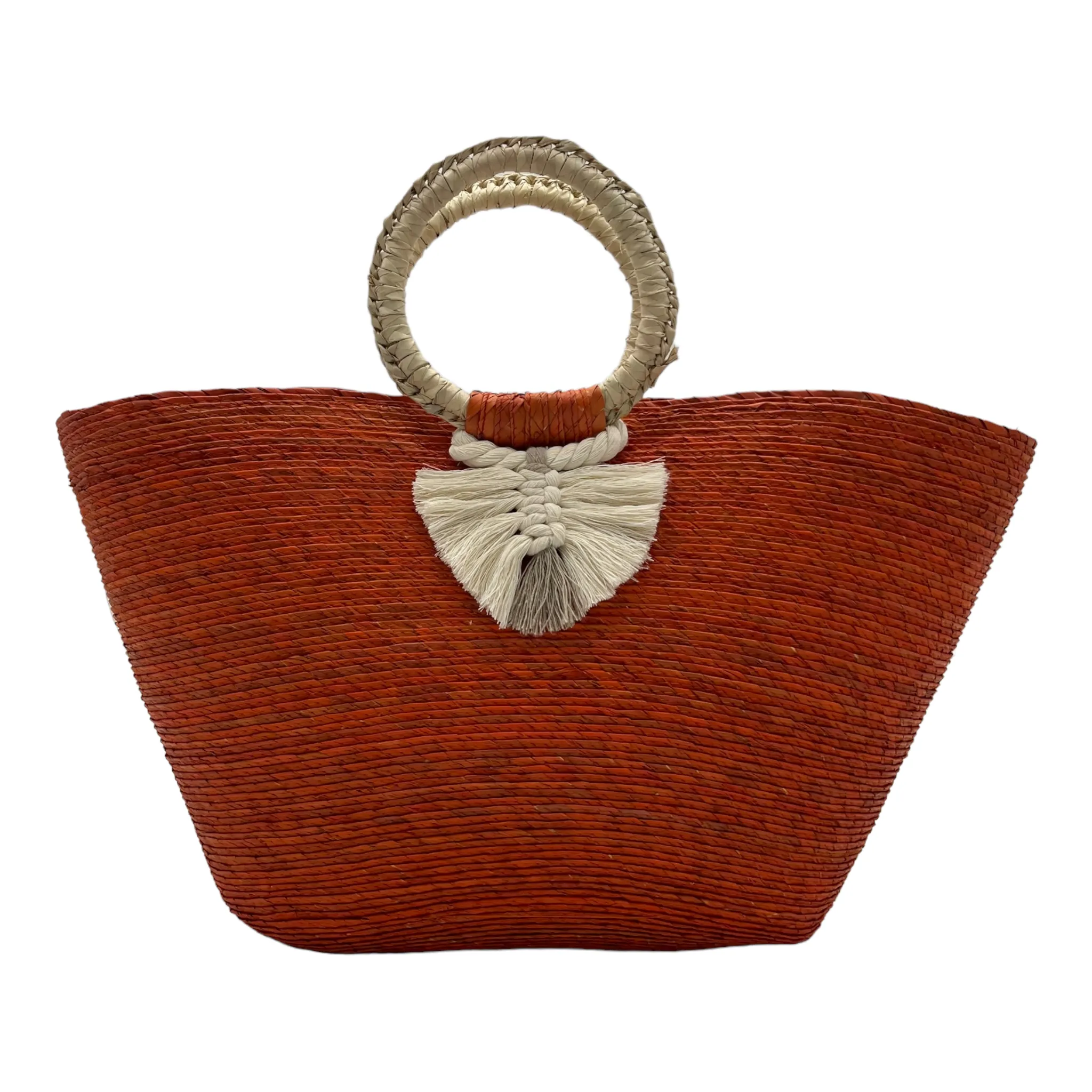 Woven Palm Beach Tote