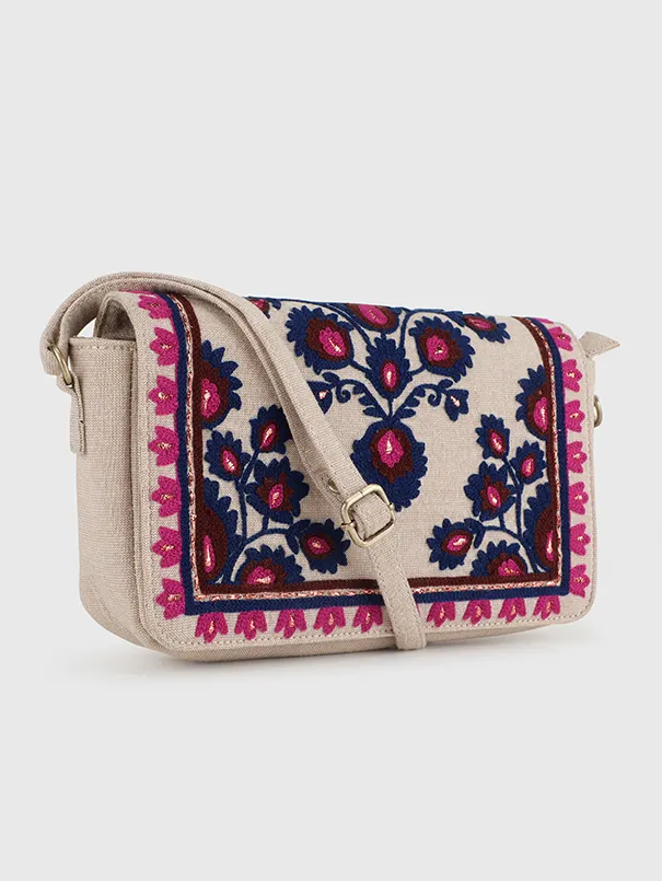 Yasmine Beige Sling Bag
