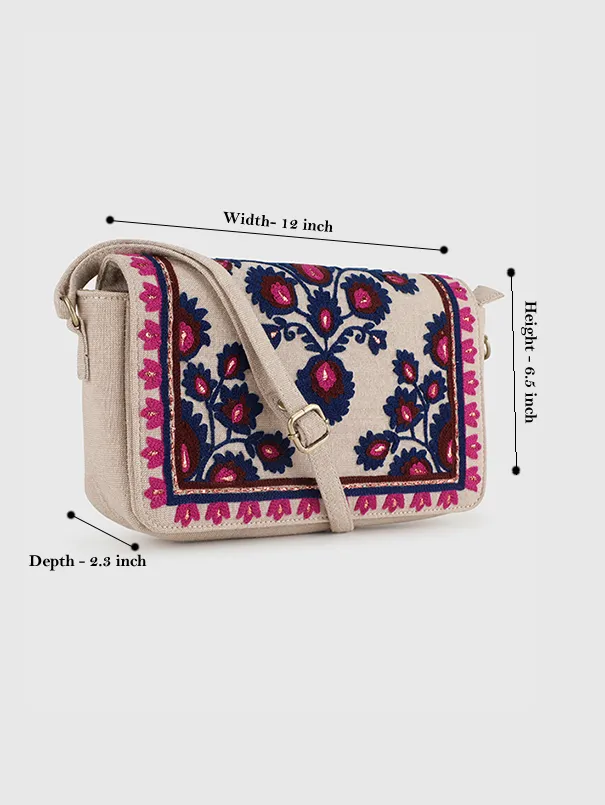 Yasmine Beige Sling Bag