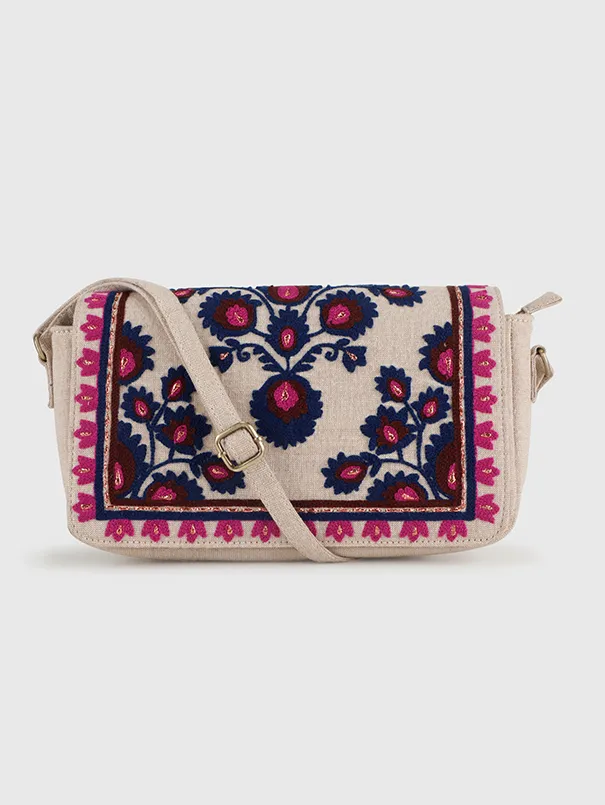 Yasmine Beige Sling Bag